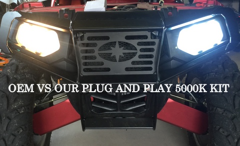 862 881 886 894 6000K Blue Xenon Light Bulbs OPT7 Blitz 35w Slim HID Kit for Powersport ATV SidexSide 