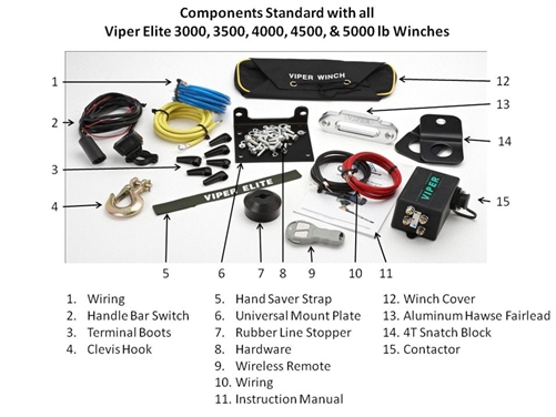 WIDE SPOOL VIPER ELITE 5000LB Winch