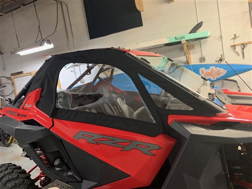 2-seat Work with Roof and Partial Windshields Soft Cab Doors Top RZR Enclosure Kit Compatible With 2020+ Polaris RZR PRO XP / 2022 PRO R KEMIMOTO RZR PRO XP Soft Upper Door Kit 